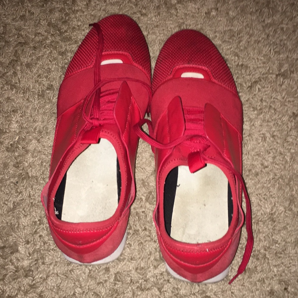 Red balenciaga runners